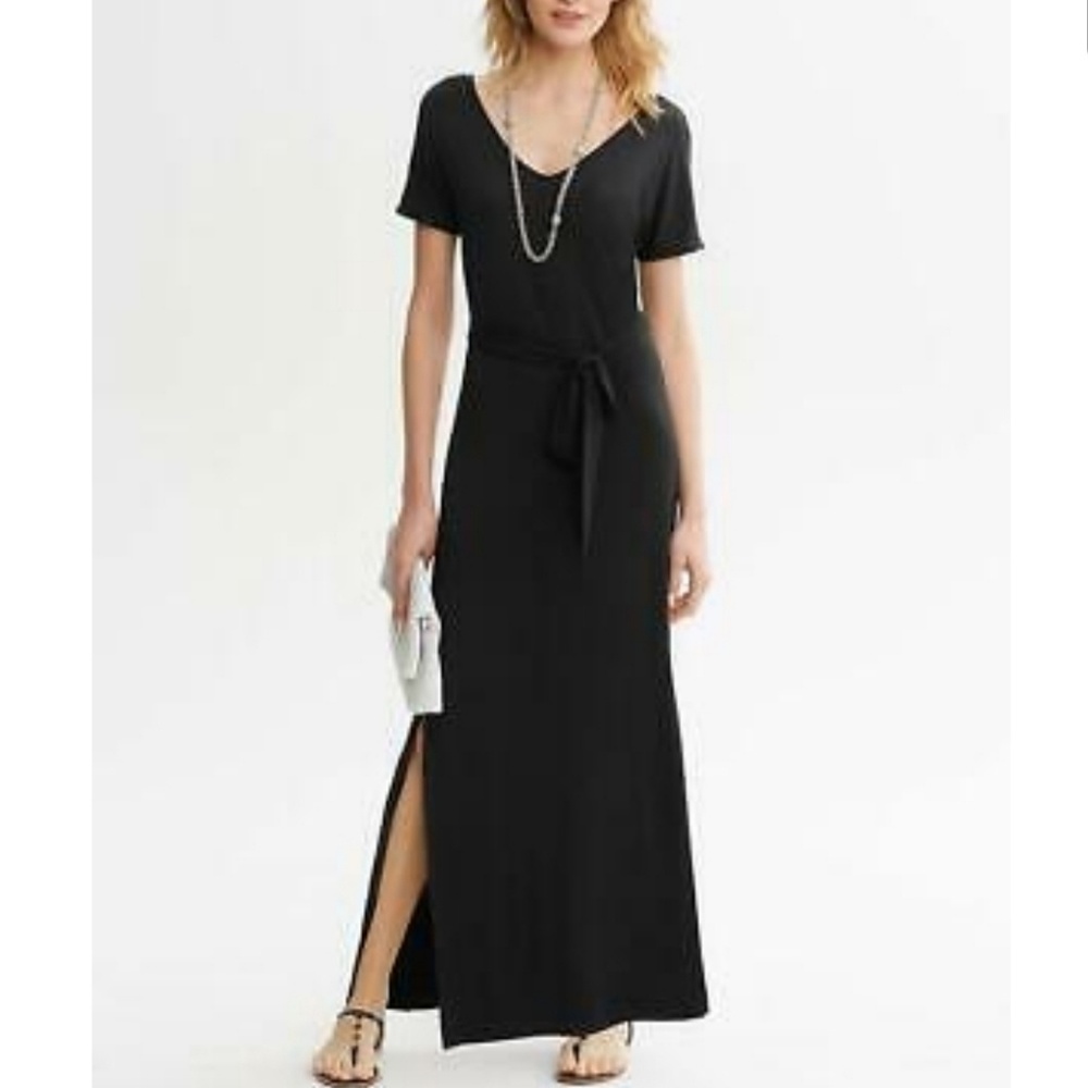 Banana Republic Black Tie-Front Patio Dress - Picture 1 of 8